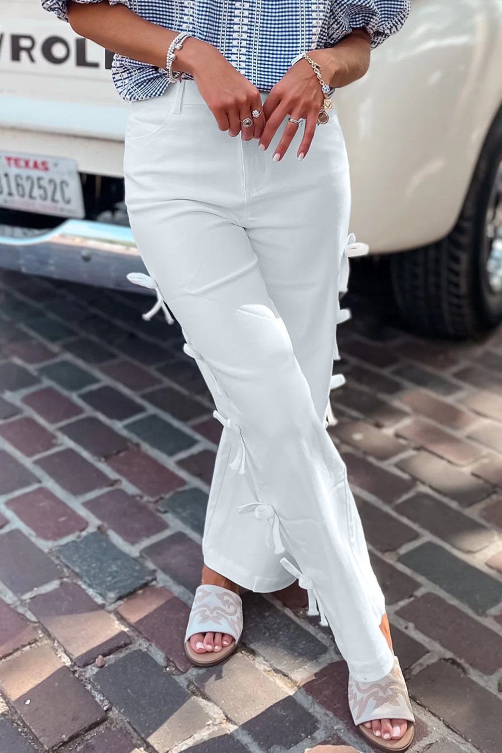 Bow Knot Detail Pants Dear-Lover Dropshipping