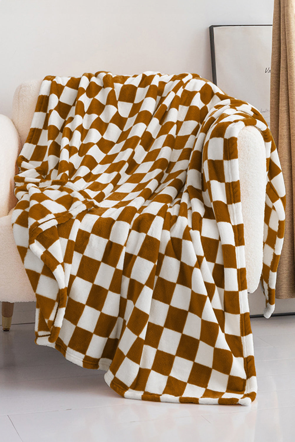 Checkerboard Print Soft Throw Blanket Daisie Boutique