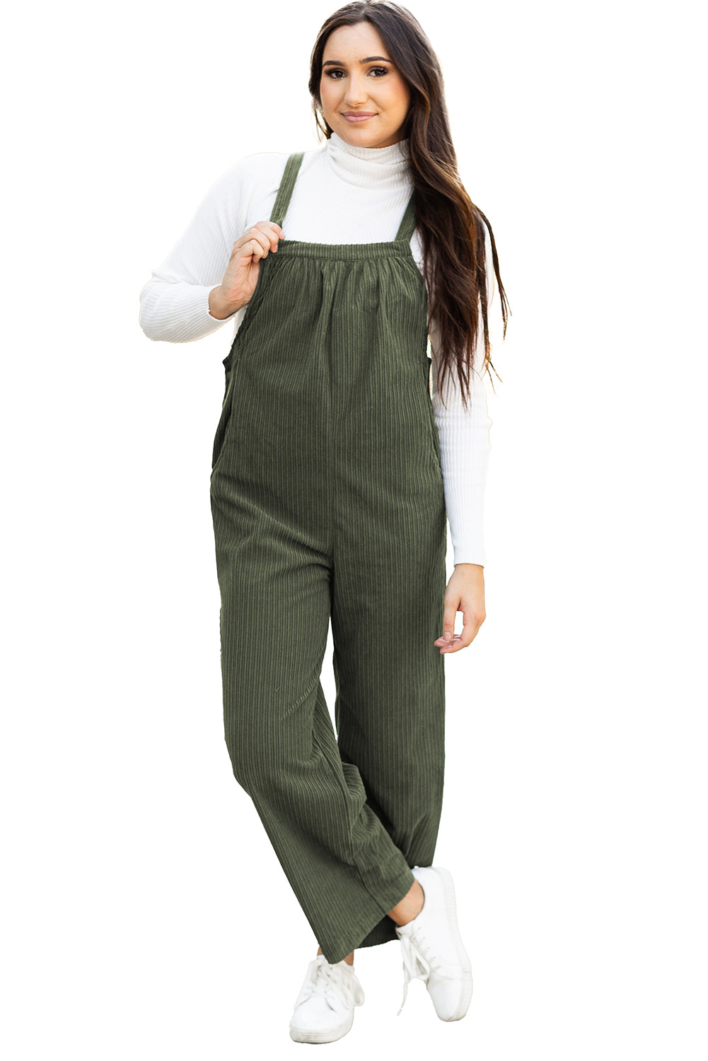 Green Corduroy Overall Daisie Boutique