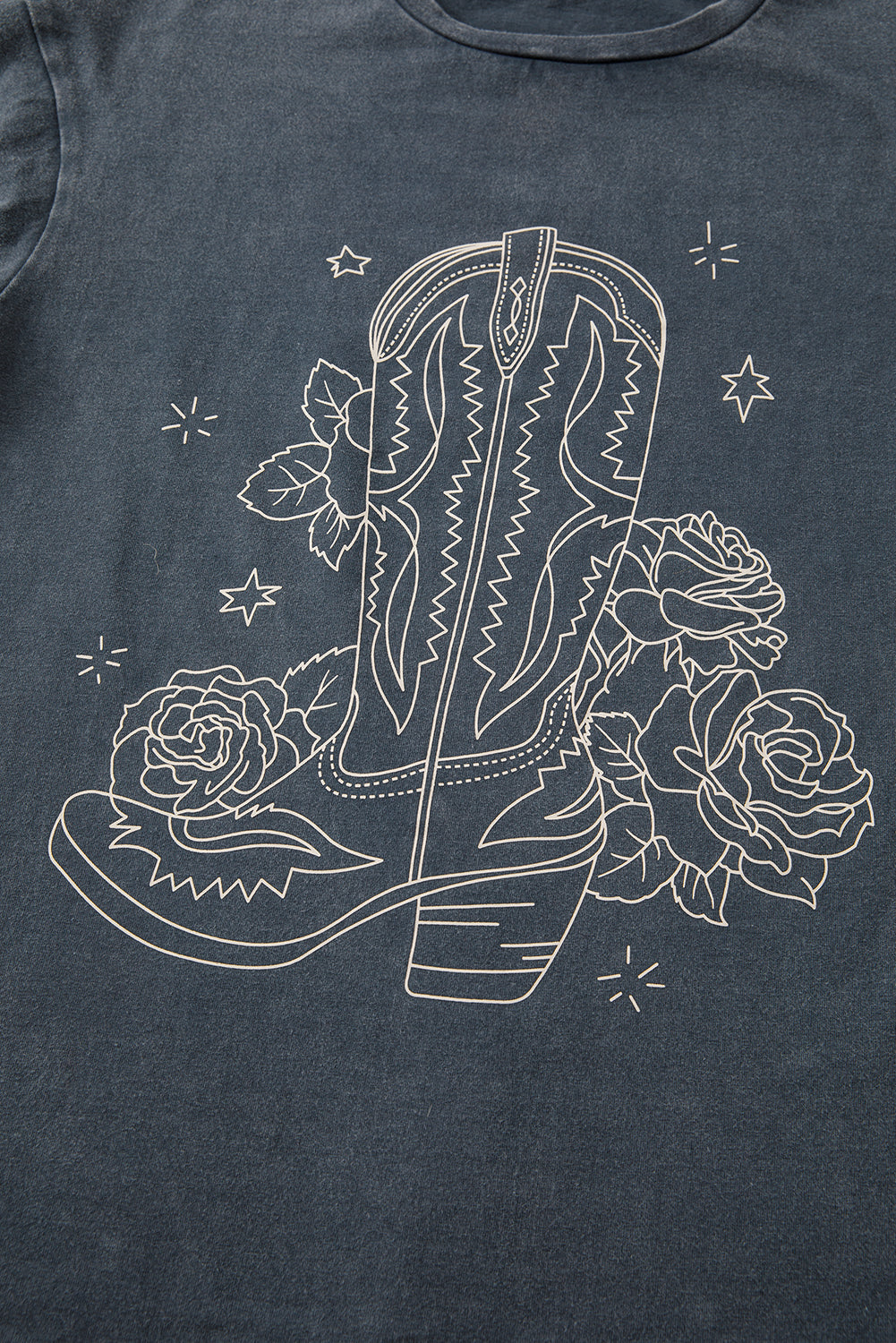 High-Rise Western Cowboy Boots Graphic Tee Daisie Boutique