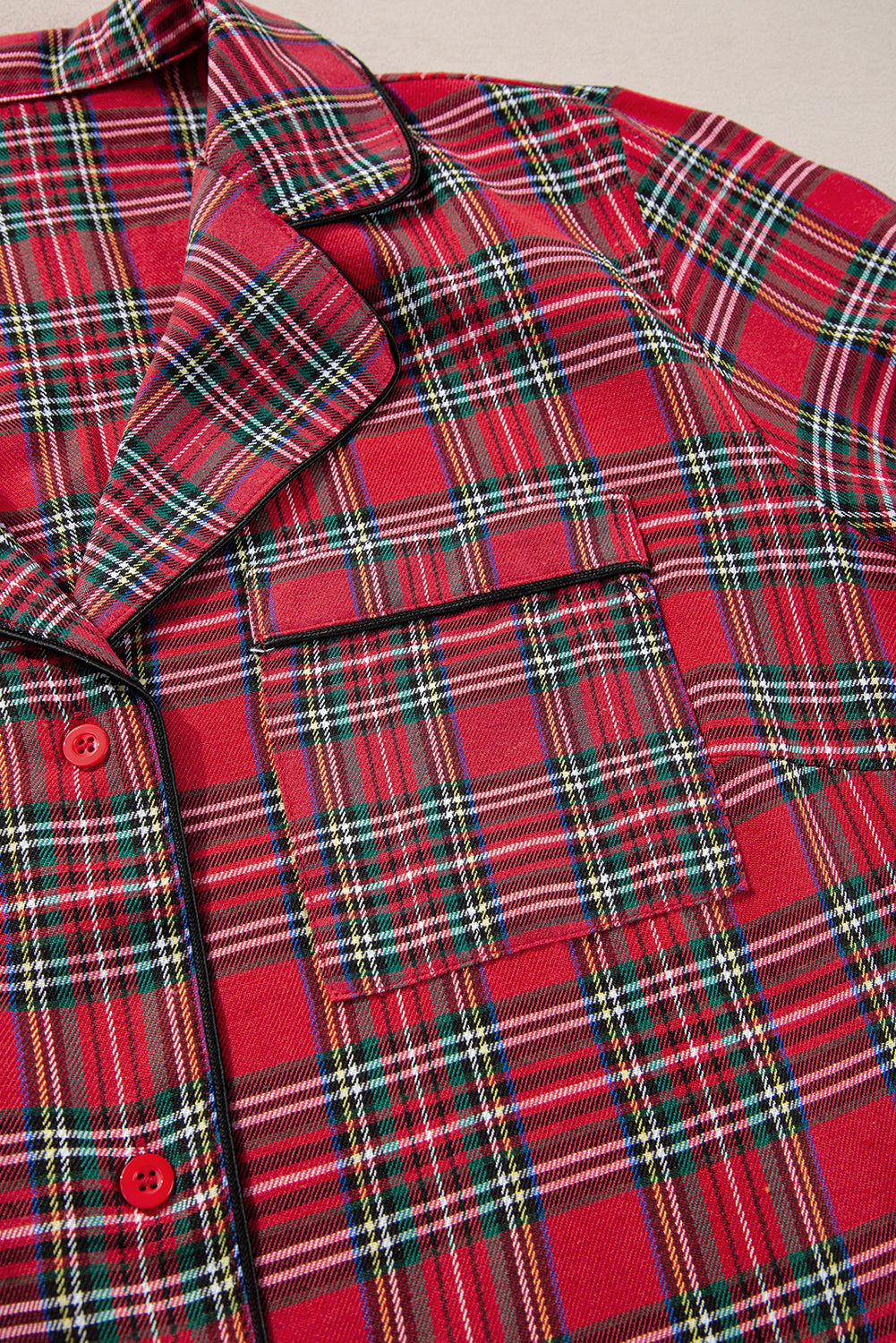 Plus Size Red Plaid Lounge Set Daisie Boutique