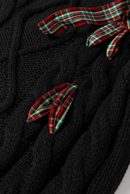 Lace up Holiday Puff Sweater Dear-Lover Dropshipping