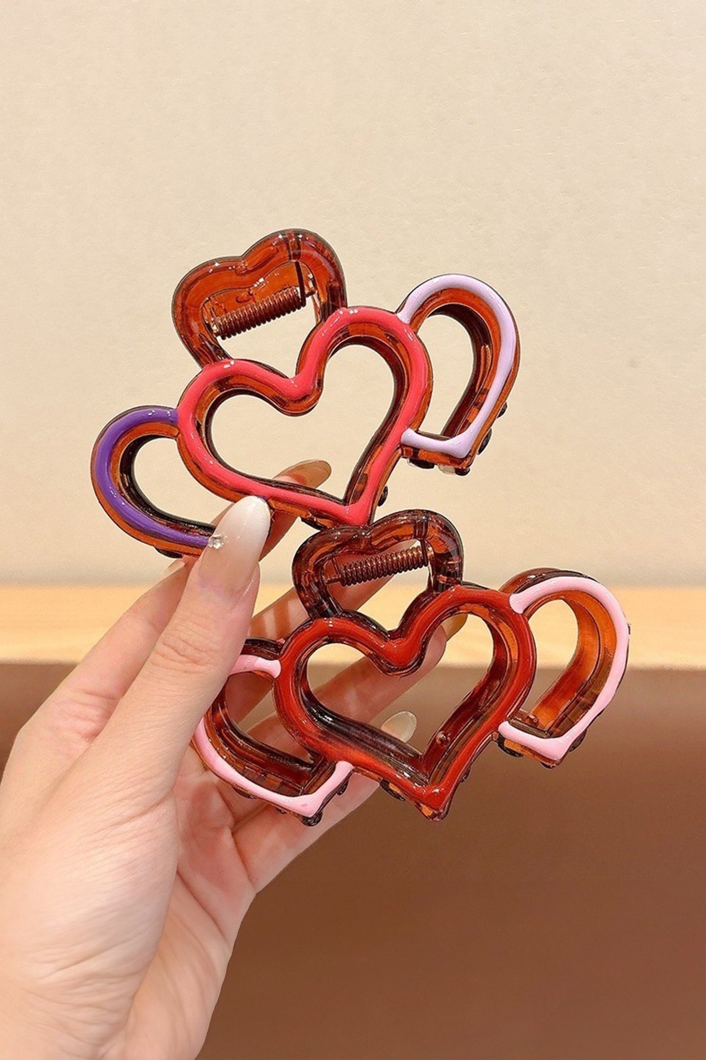 Heart Design Acrylic Hair Claw Clip Dear-Lover Dropshipping
