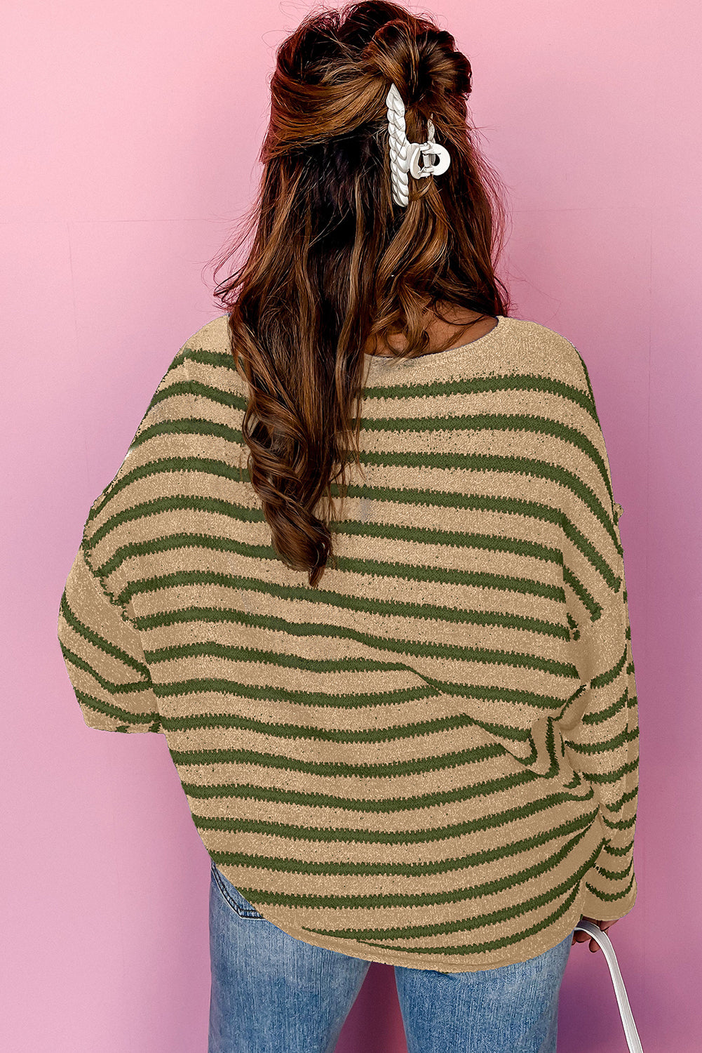 Striped Girly Sweater Daisie Boutique