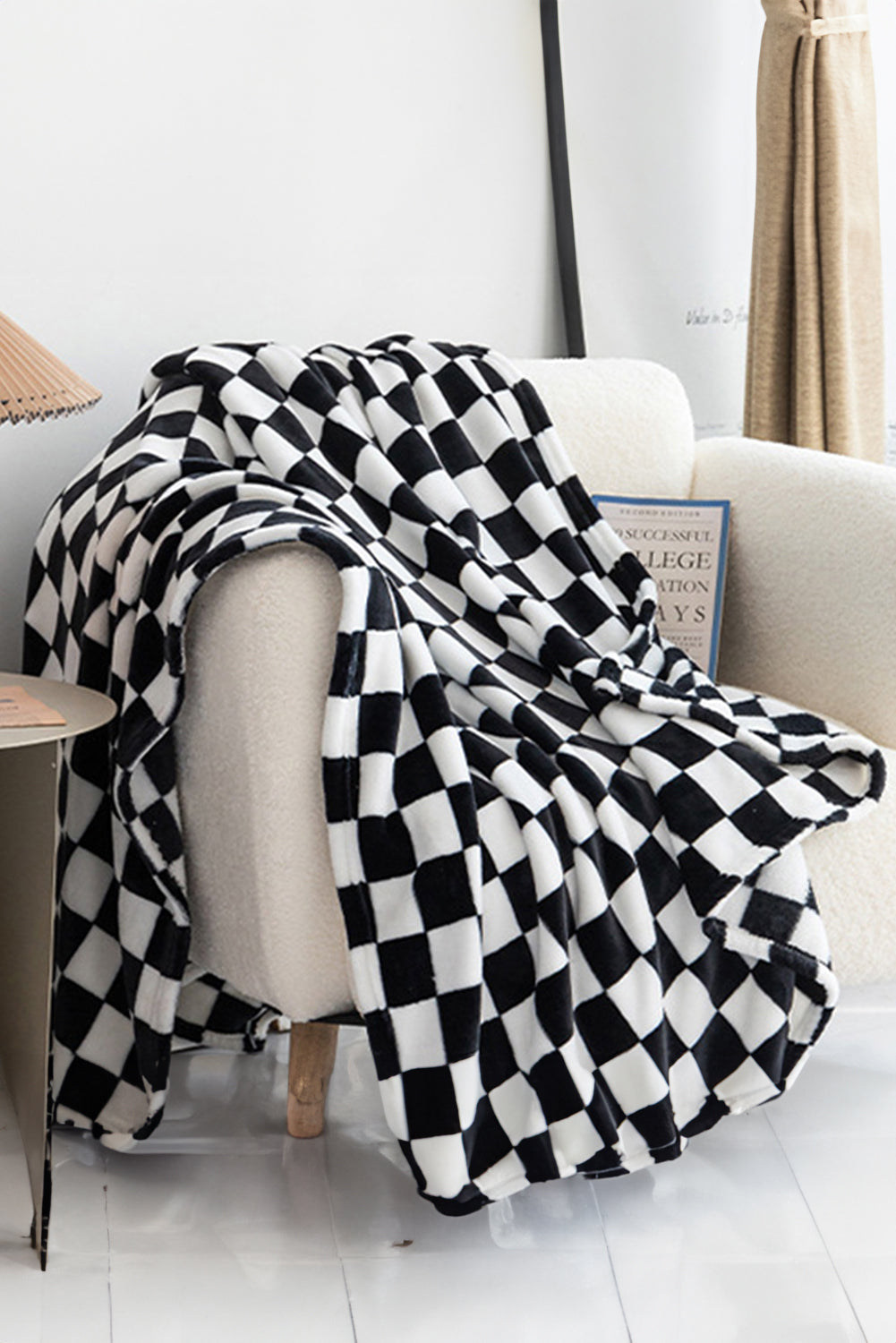 Checkerboard Print Soft Throw Blanket Daisie Boutique