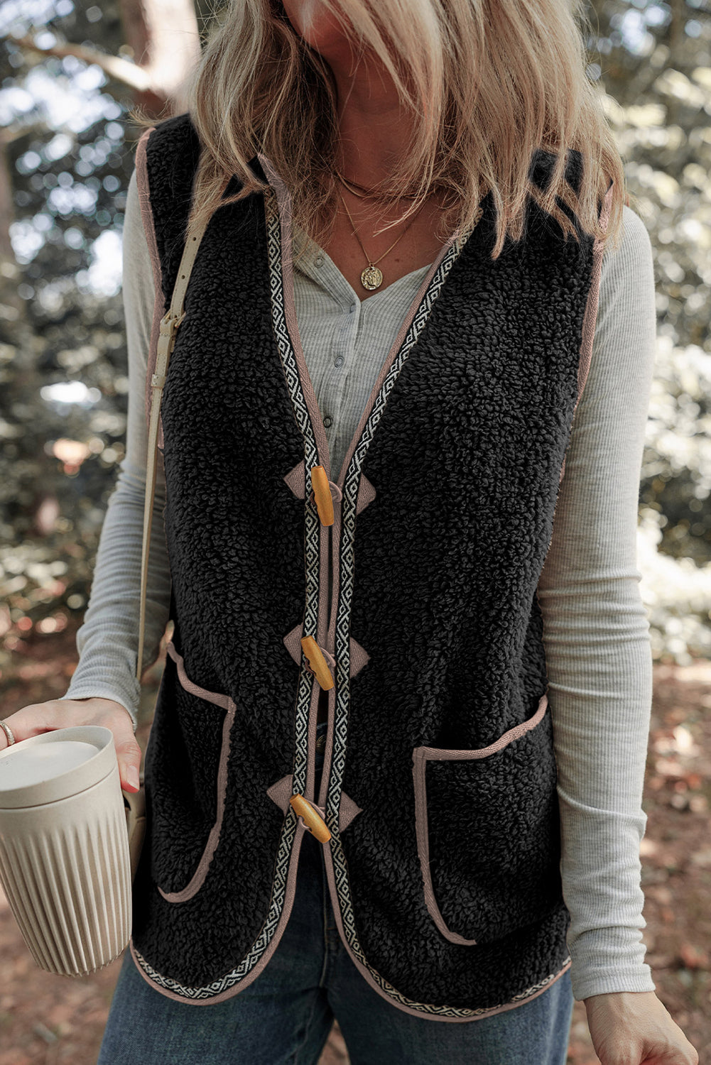 Sherpa Pocket Button Vest Dear-Lover Dropshipping