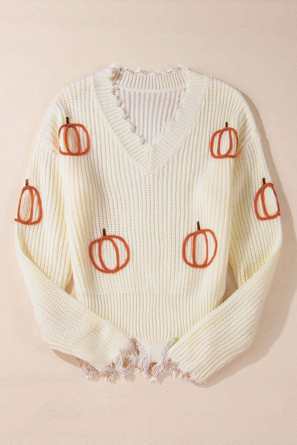 Cable Knit Pumpkin Loose Sweater Daisie Boutique
