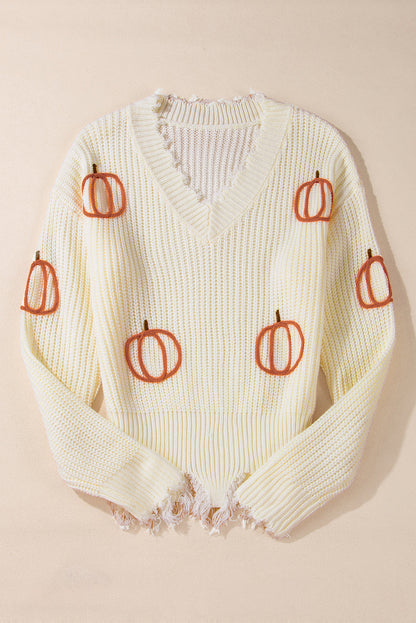Cable Knit Pumpkin Loose Sweater Daisie Boutique