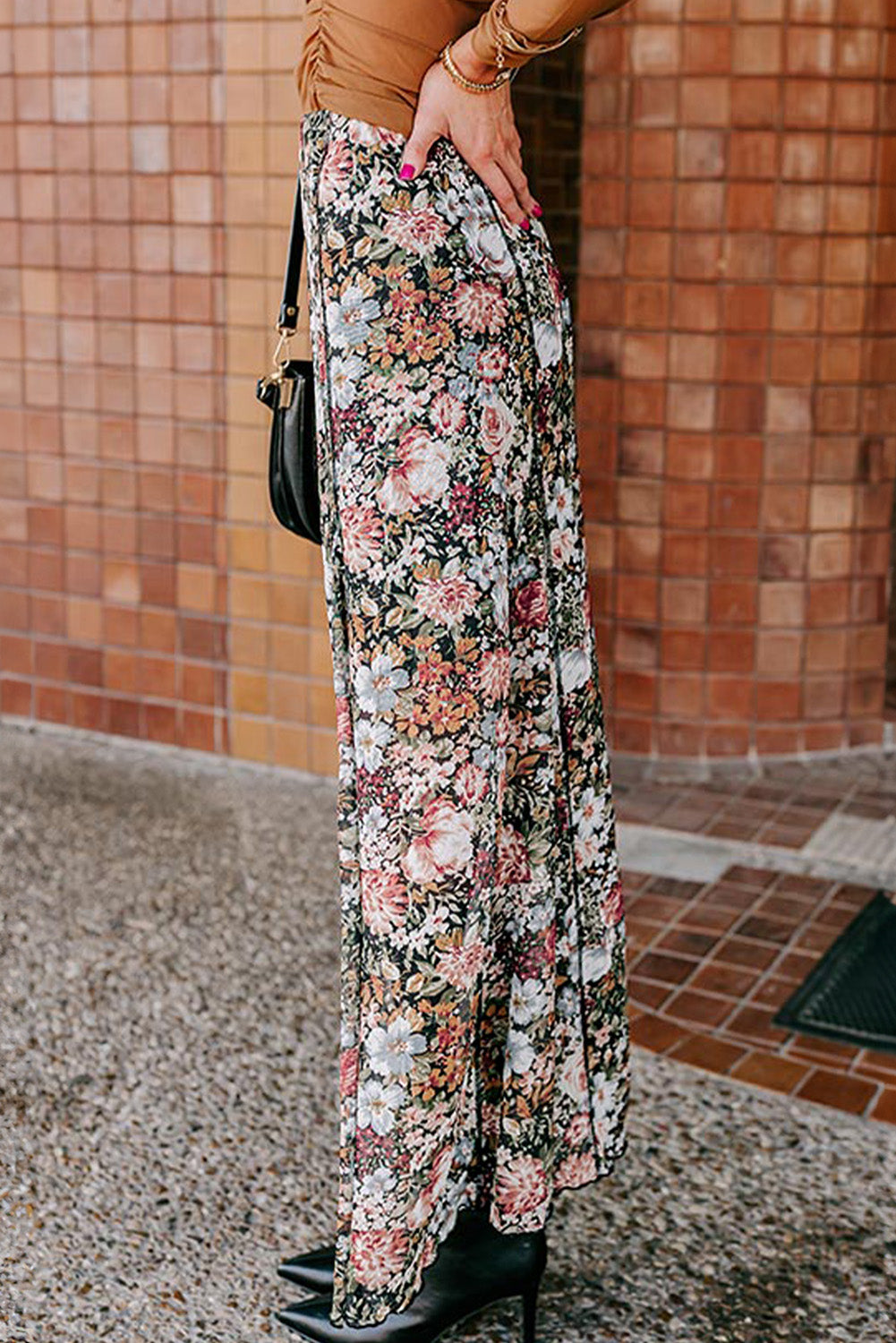 Floral Print High Waist Maxi Skirt Daisie Boutique