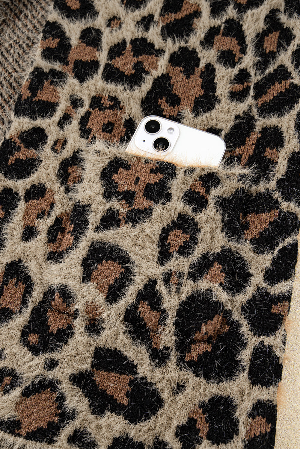 Brown Leopard Casual Cardigan Dear-Lover Dropshipping
