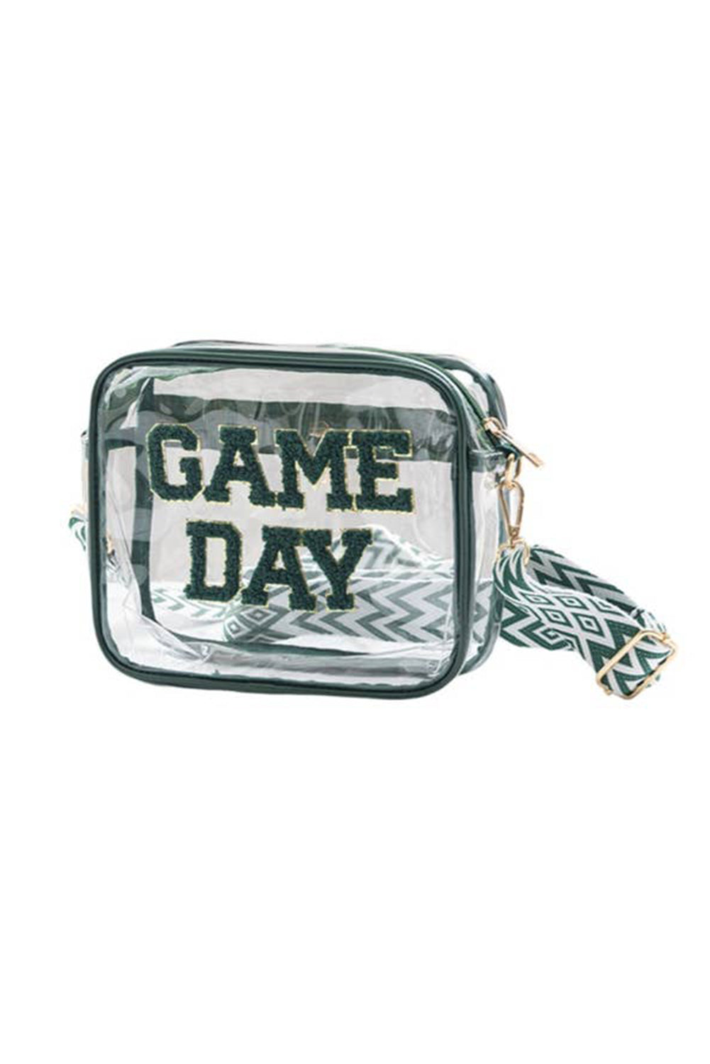 GAME DAY Chenille Shoulder Bag - Green Dear-Lover Dropshipping