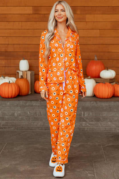 Halloween Print Long Sleeve Pajama Set Dear-Lover Dropshipping