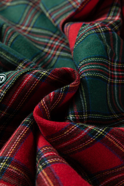 Plaid Holiday Long Sleeve and Short Pajama Set Dear-Lover Dropshipping