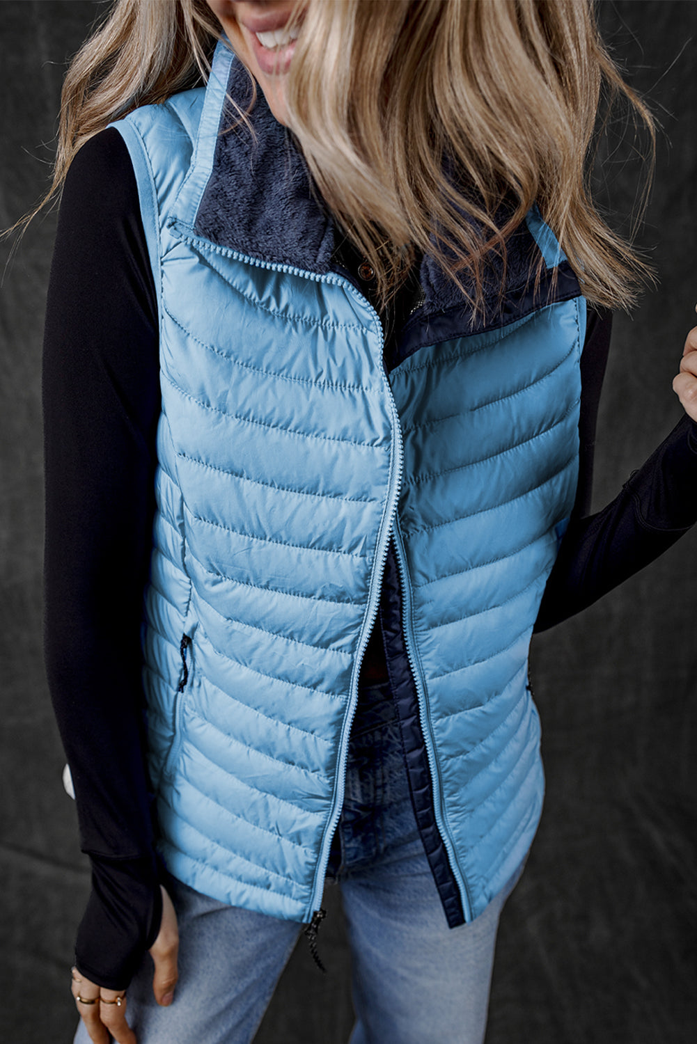 Plush Quilted Puffer Vest Daisie Boutique