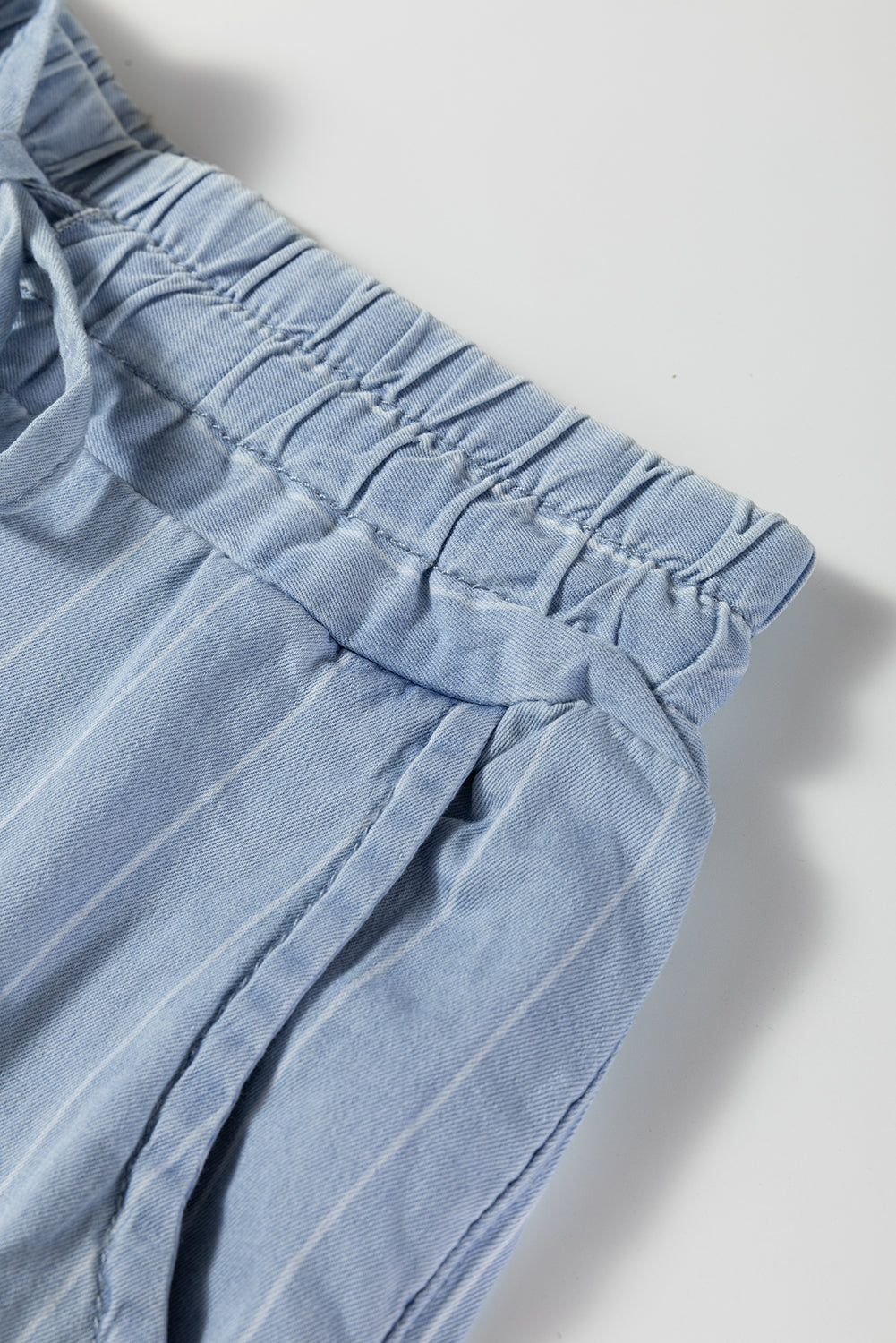 Stripe Chambray Wide Leg Trousers Dear-Lover Dropshipping