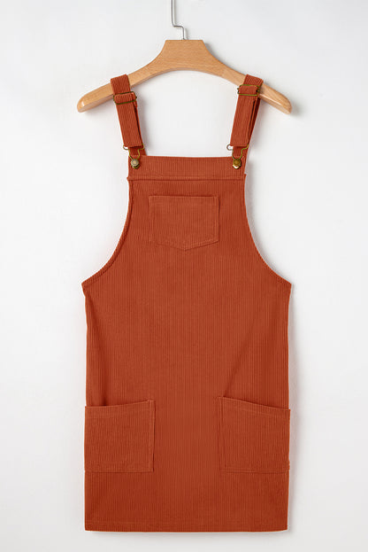 Front Pocket Corduroy Overall Dress Daisie Boutique