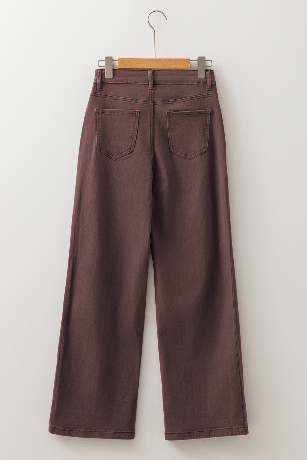 Loose Straight High Waist Solid Color Jeans - Coffee Daisie Boutique