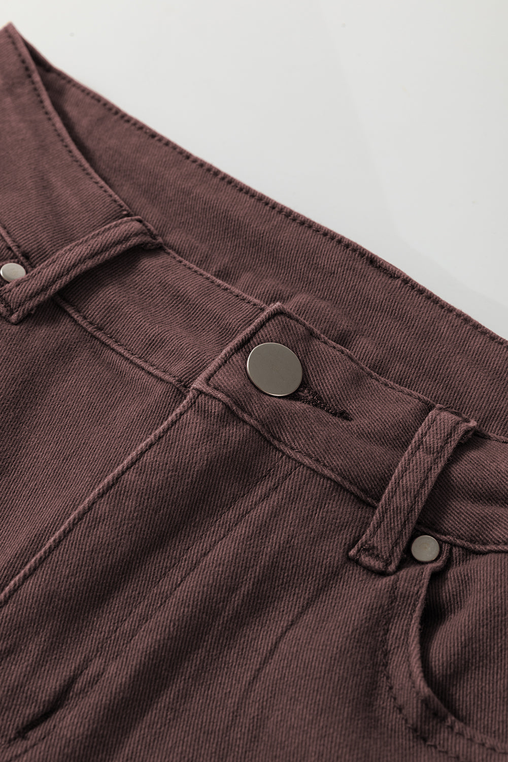 Loose Straight High Waist Solid Color Jeans - Coffee Daisie Boutique