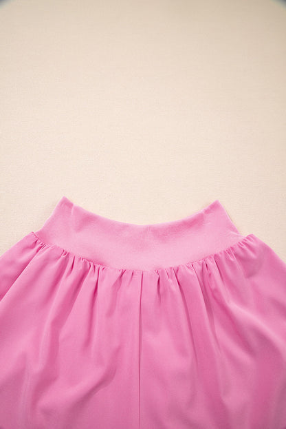 Crossed Waist Tiered Flowy Shorts Daisie Boutique