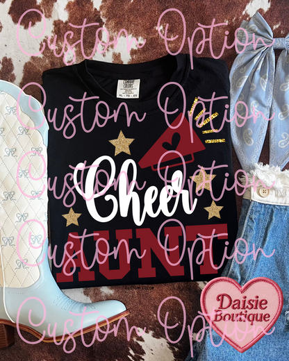Cheer Aunt Custom Comfort Colors Tee Daisie Boutique
