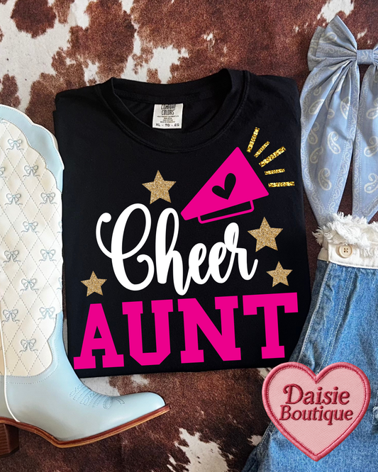 Cheer Aunt Custom Comfort Colors Tee Daisie Boutique