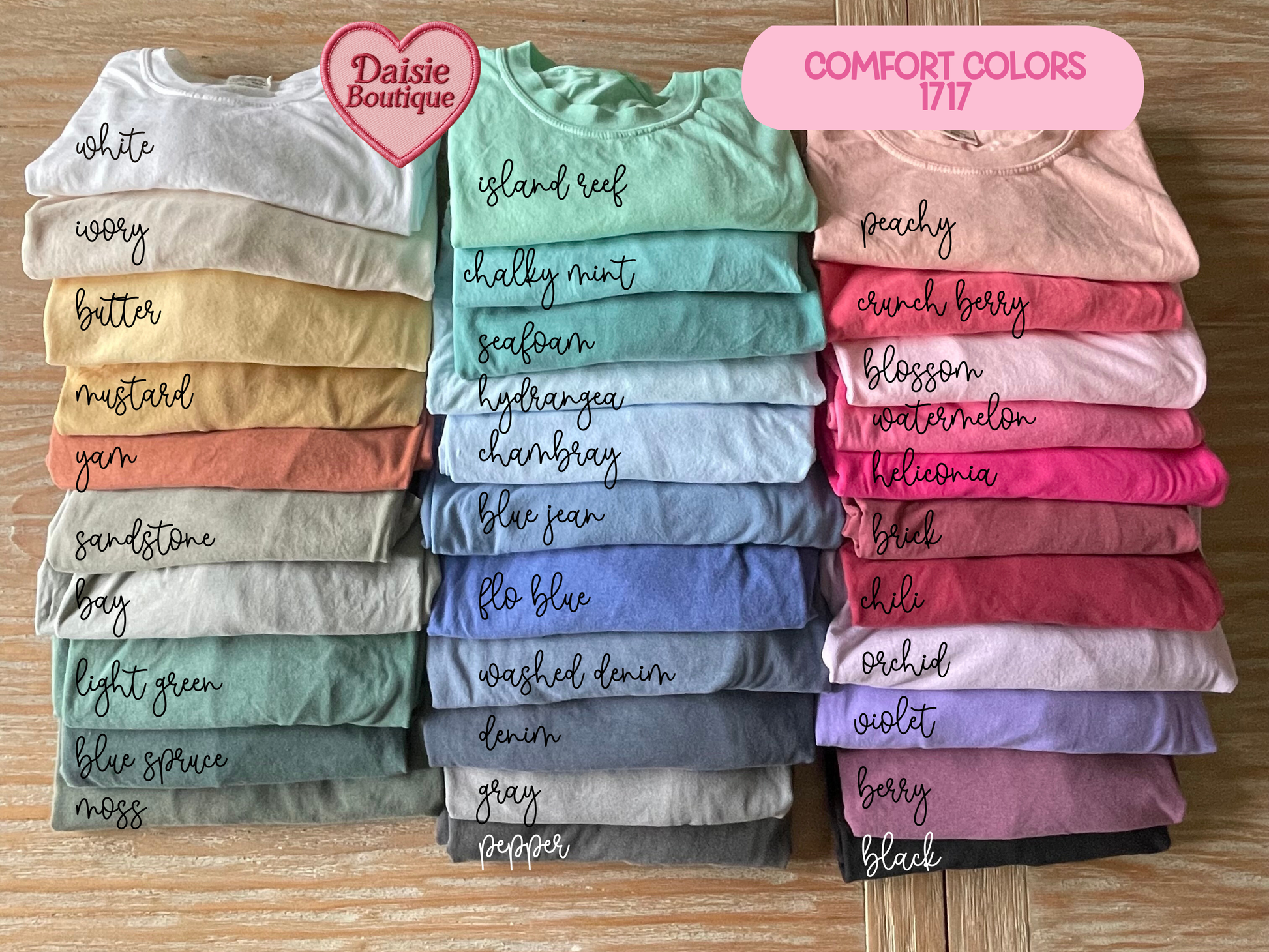 COMFORT COLORS COLOR CHART