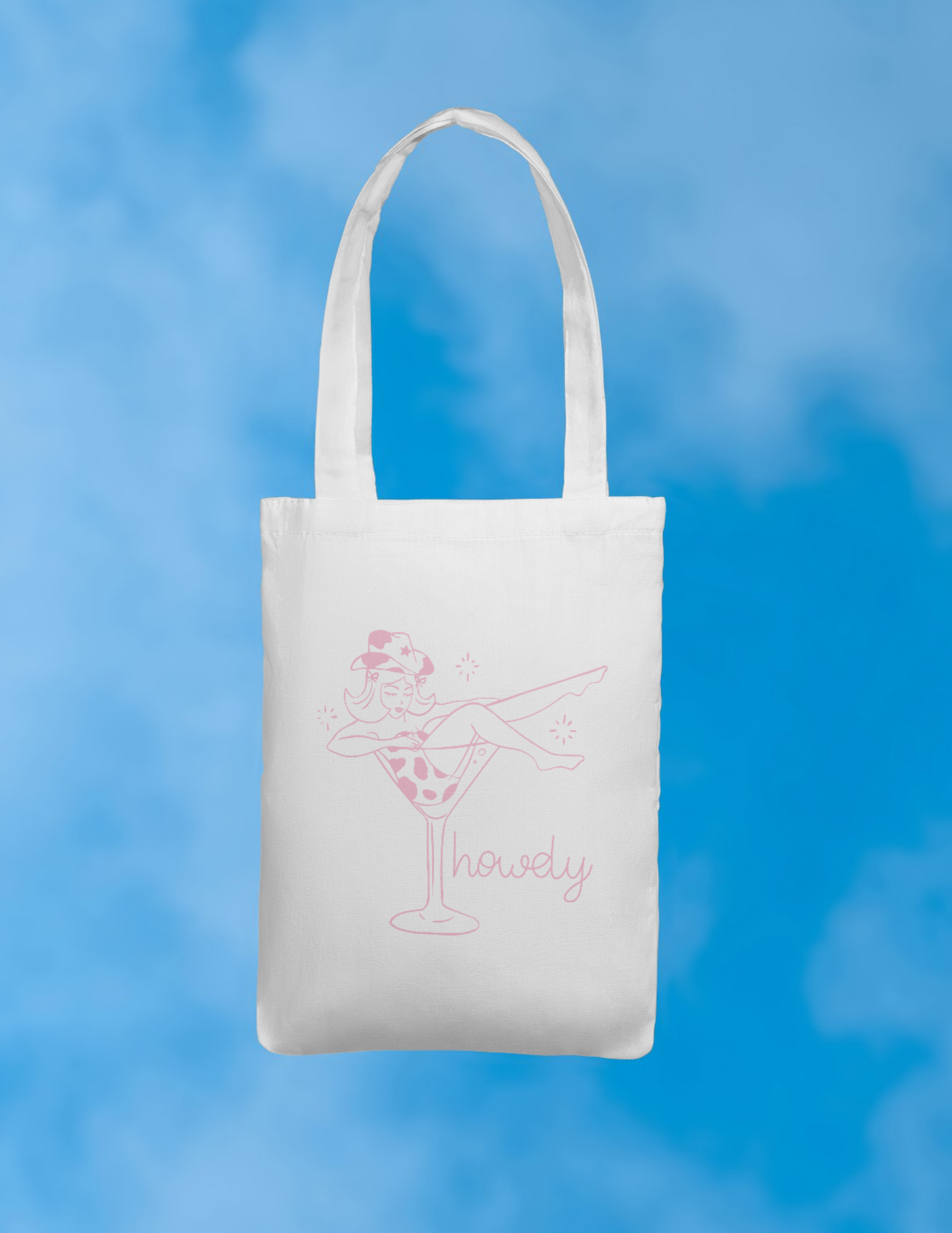 Cowgirl Martini Canvas Tote Daisie Boutique