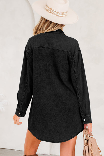 Cutie Denim Flair Shirt Dress Dear-Lover Dropshipping