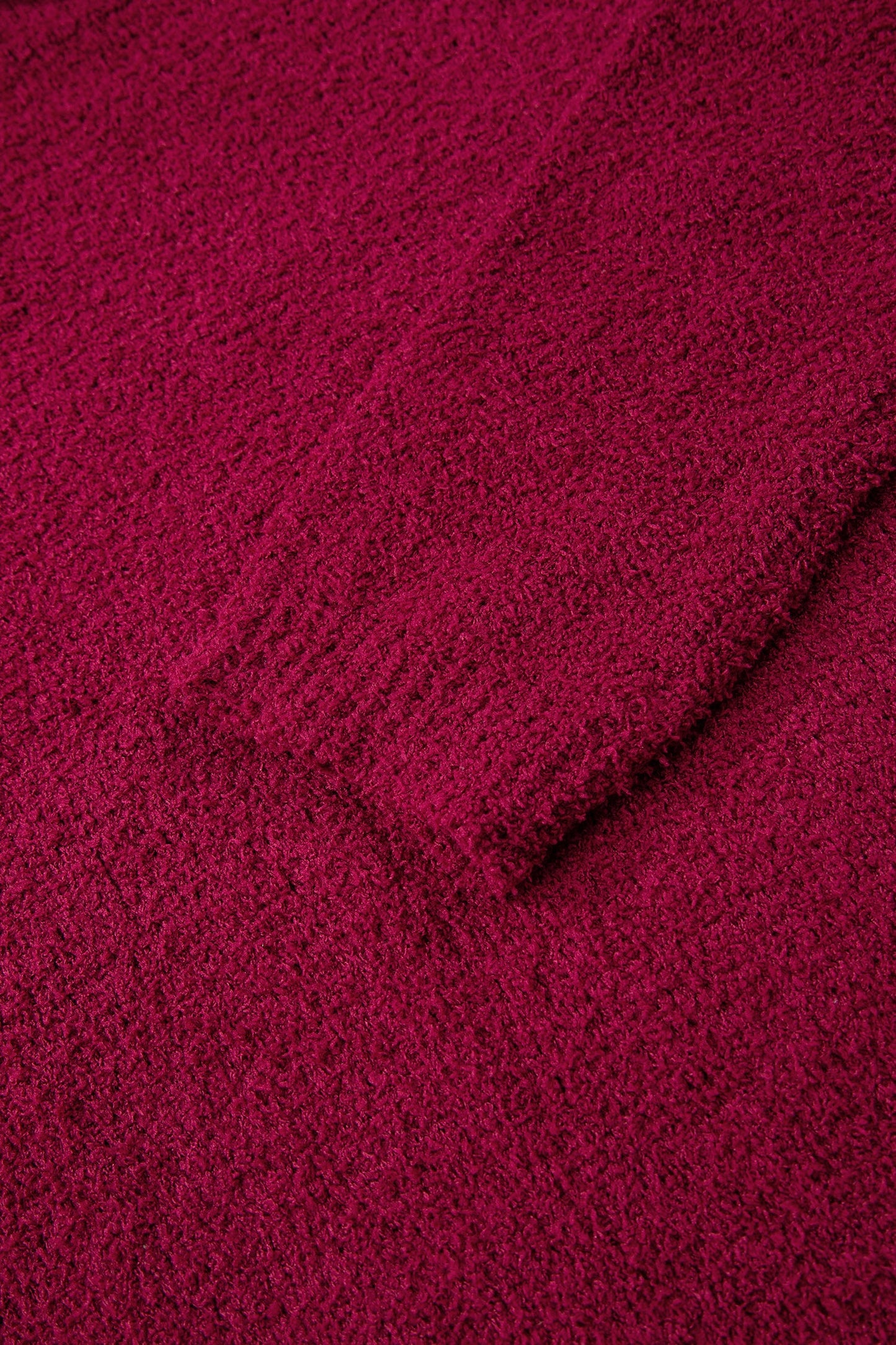 Mock Neck Sweater - Burgundy Dear-Lover Dropshipping