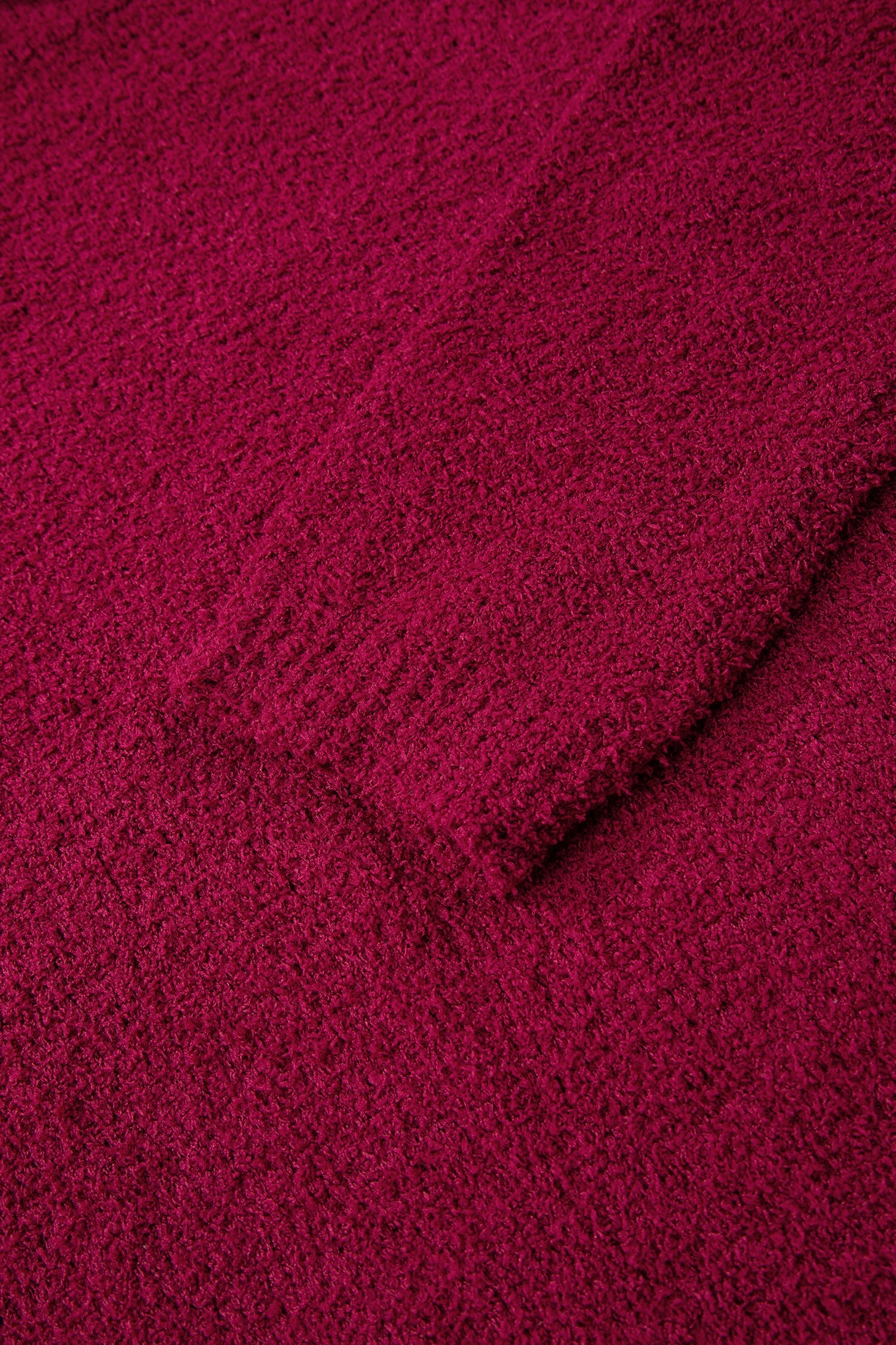 Mock Neck Sweater - Burgundy Dear-Lover Dropshipping