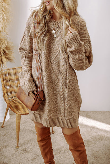 Cable Knit Sweater Dress Daisie Boutique