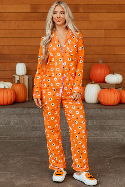 Halloween Print Long Sleeve Pajama Set Dear-Lover Dropshipping