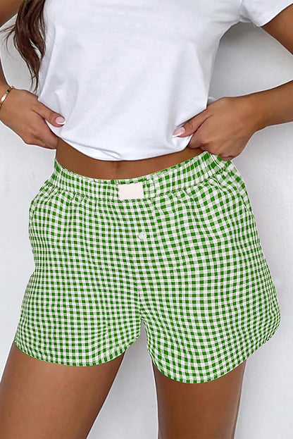 Gingham High Waist Shorts Dear-Lover Dropshipping