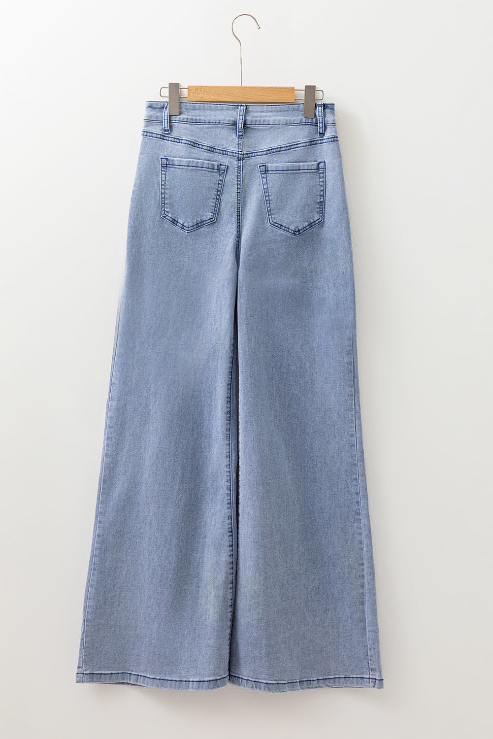 Blue High Waist Button Bell Bottom Jeans Dear-Lover Dropshipping