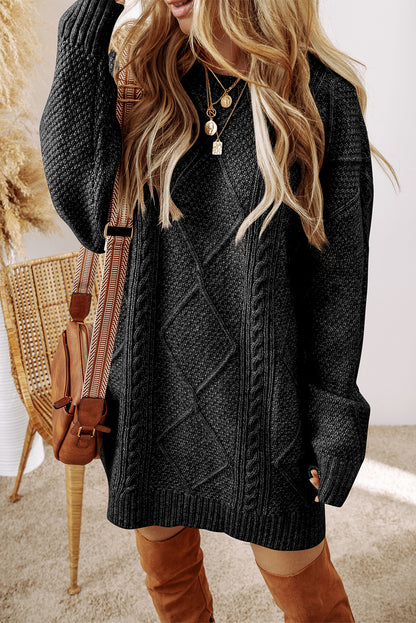 Cable Knit Sweater Dress Daisie Boutique