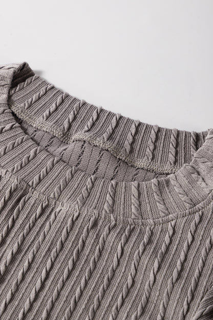 Flutter Sleeve Top - Sleet Gray Daisie Boutique