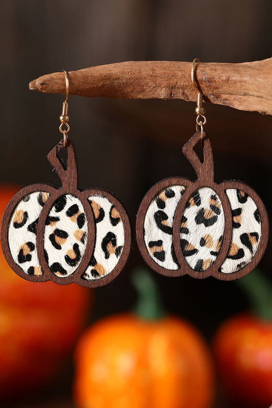 Animal Print Pumpkin Drop Earrings Dear-Lover Dropshipping