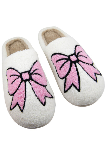 Cute Bowknot Print Slippers Daisie Boutique
