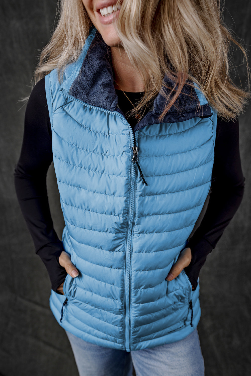 Plush Quilted Puffer Vest Daisie Boutique