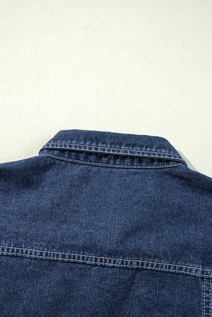 Ruffle Denim Jacket Daisie Boutique