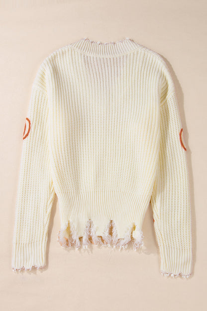 Cable Knit Pumpkin Loose Sweater Daisie Boutique