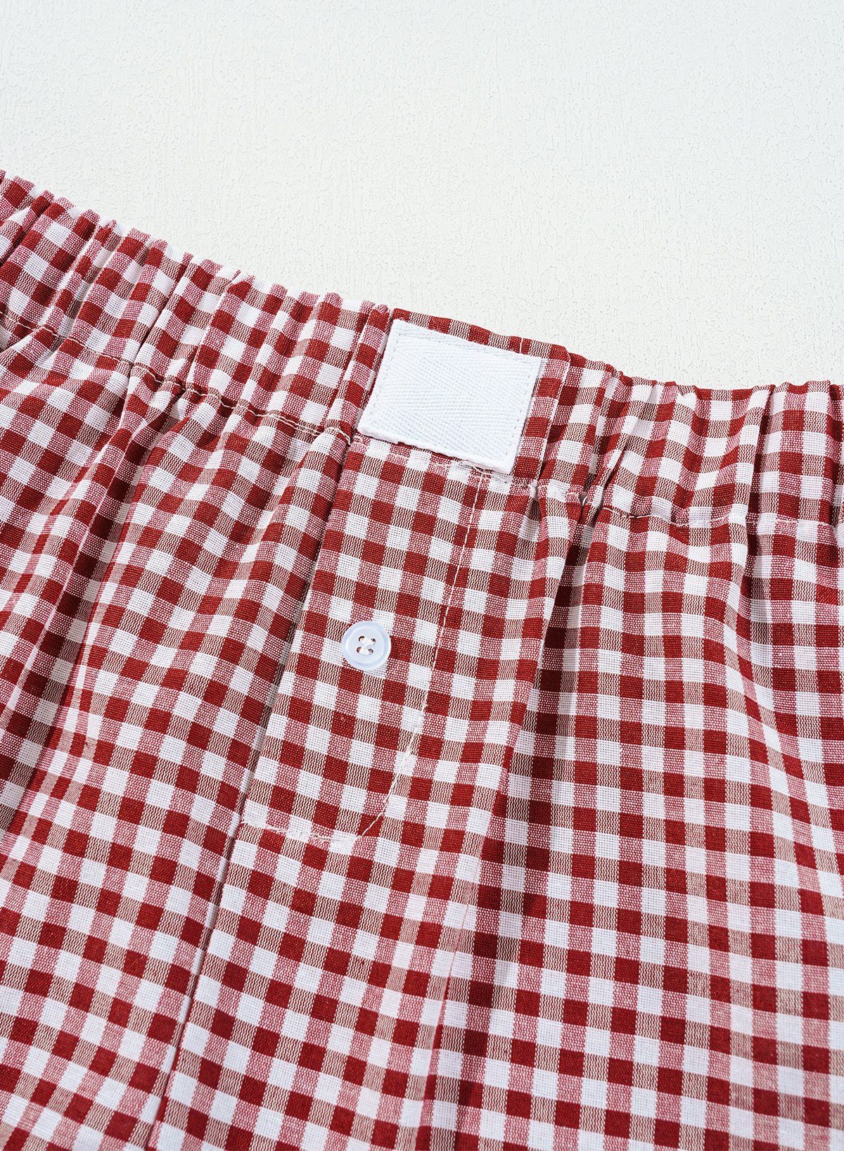 Red Plaid Gingham Printed High Waist Shorts Daisie Boutique