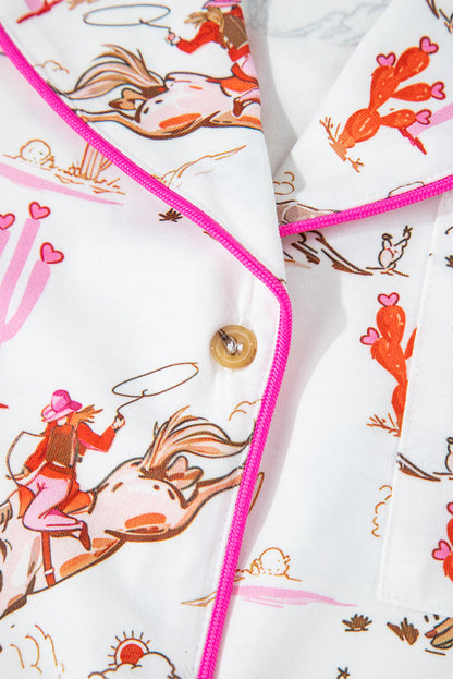 Cowgirl Country Print Pajamas Lounge Set Daisie Boutique
