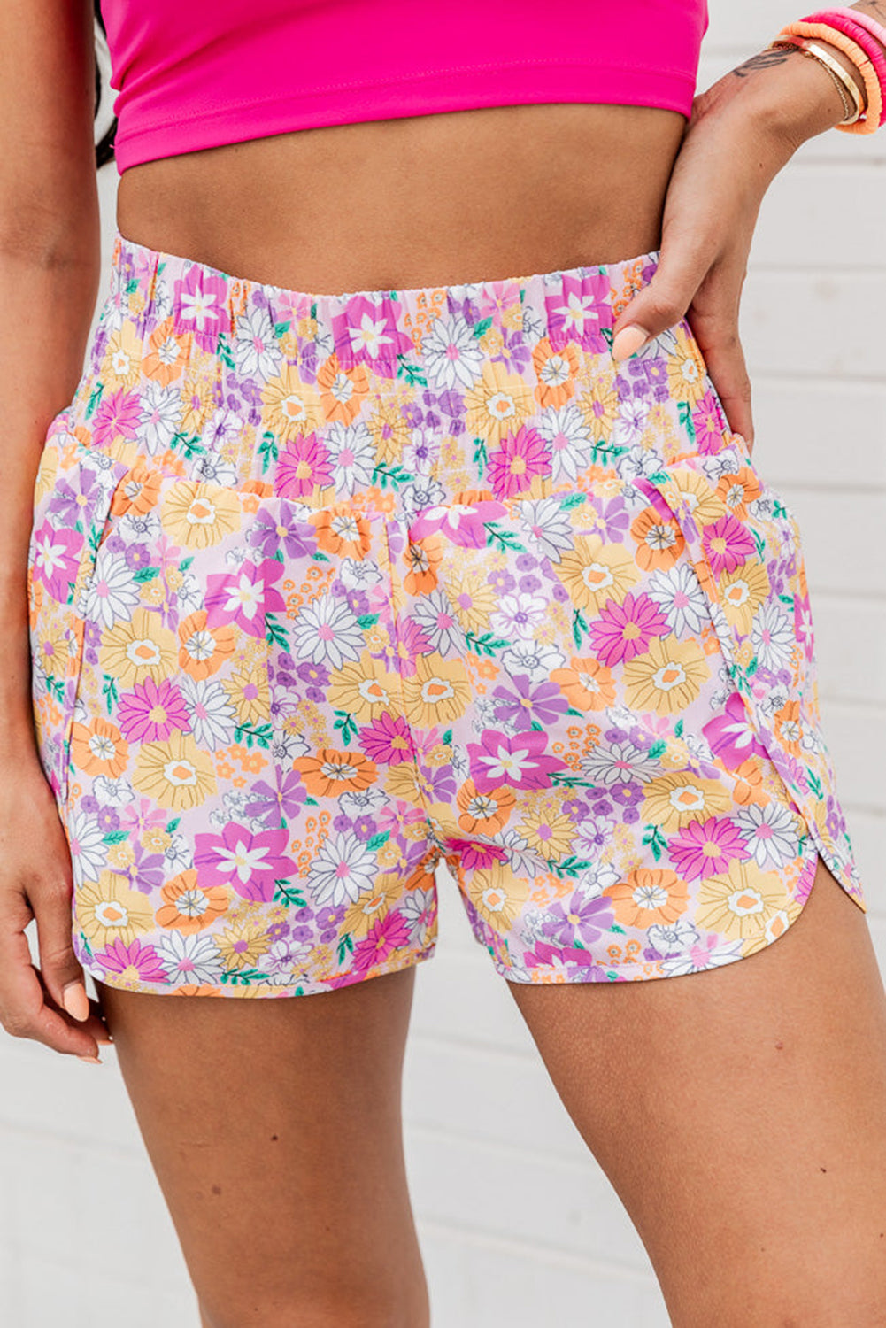 Boho Floral High Waist Casual Shorts Daisie Boutique