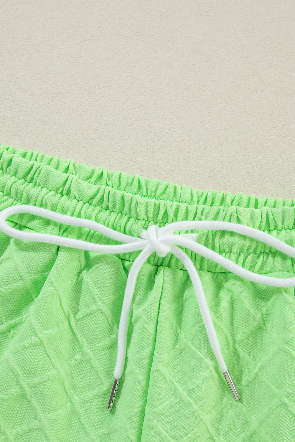 Textured Tee and Drawstring Shorts - Spring Colors