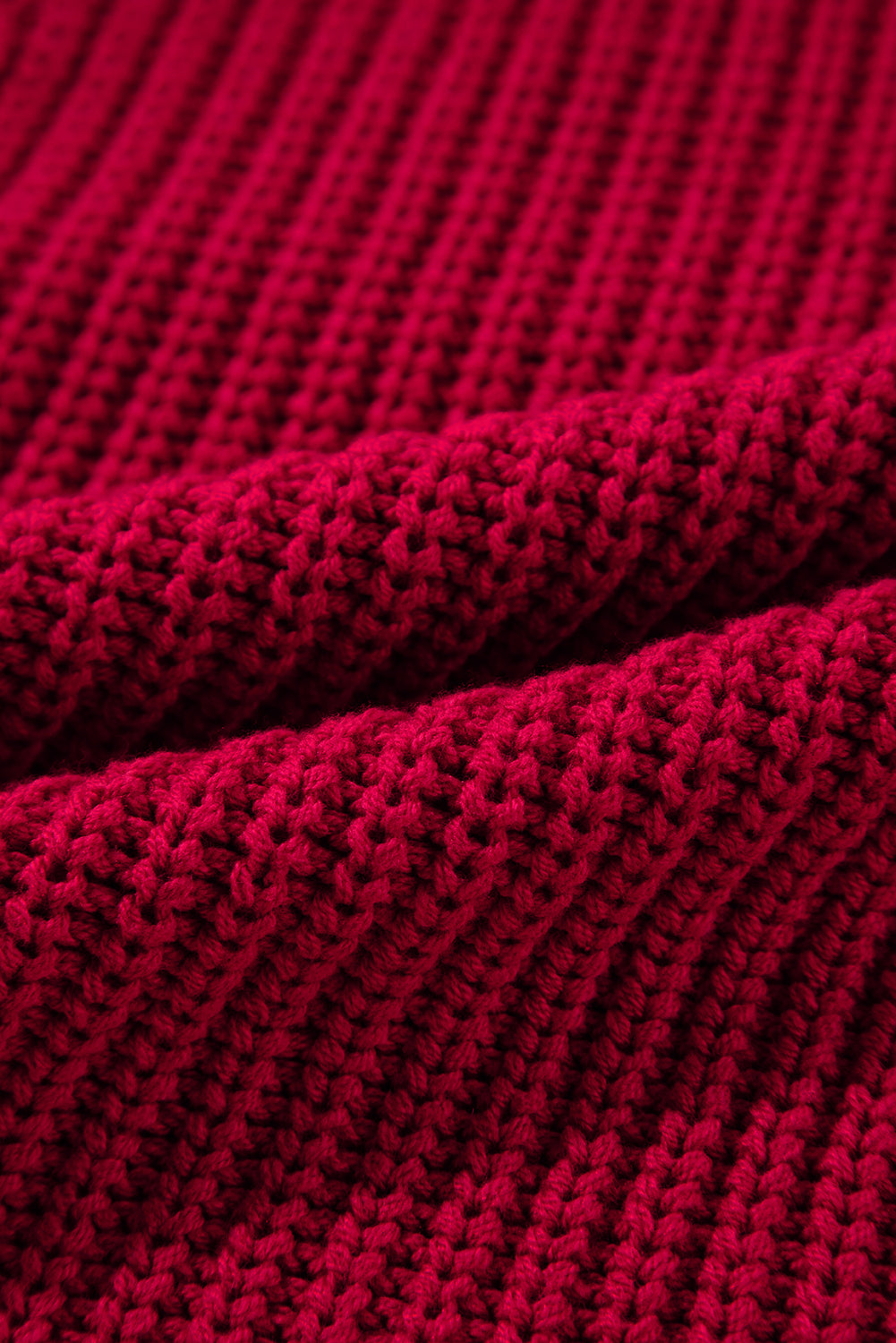 Off-the-shoulder Knit Sweater - Ruby Red