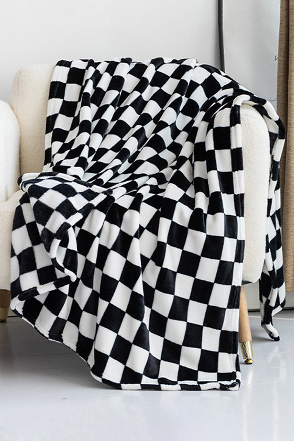 Checkerboard Print Soft Throw Blanket Daisie Boutique