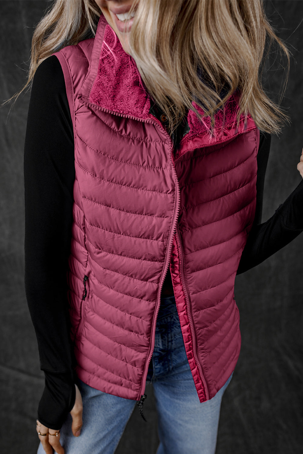 Plush Quilted Puffer Vest Daisie Boutique