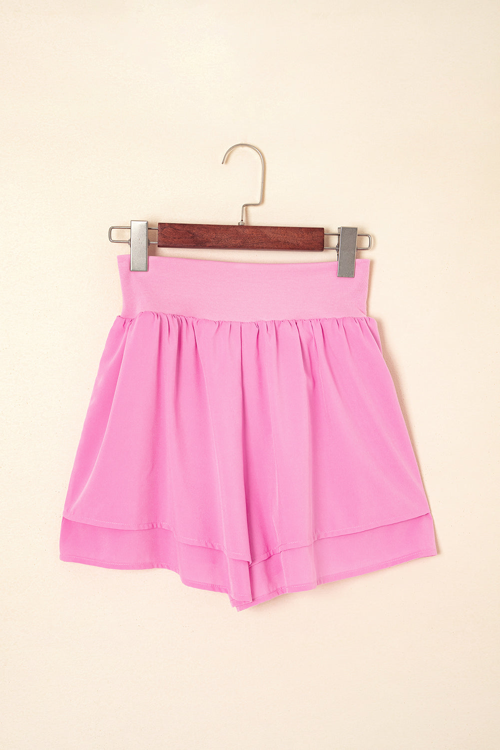 Crossed Waist Tiered Flowy Shorts Daisie Boutique