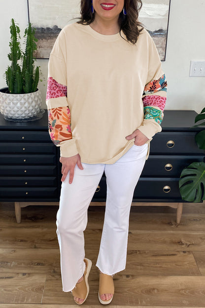 Plus Size Patchwork Sweatshirt Daisie Boutique